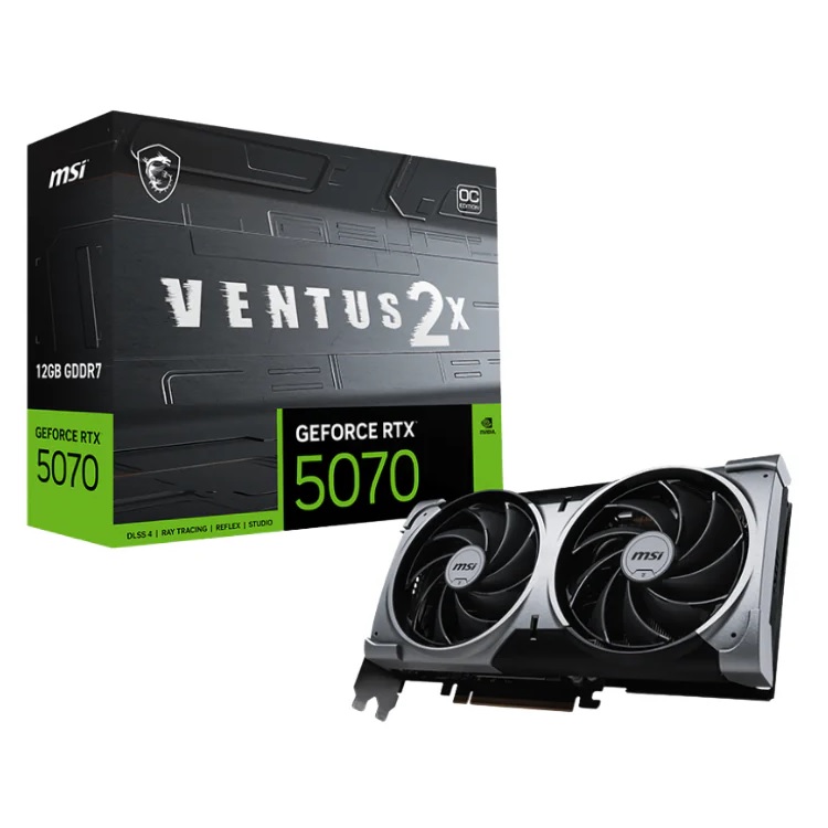 GPU RTX 5070 12GB OC MSI VENTUS X2 BLACK